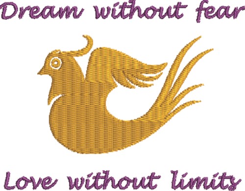 Without Fear Machine Embroidery Design
