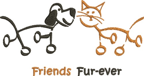 Friends Fur-ever Machine Embroidery Design