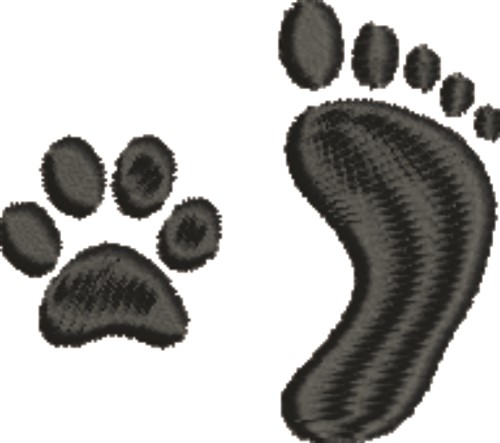 Friends Footprints Machine Embroidery Design
