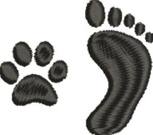 Picture of Friends Footprints Machine Embroidery Design