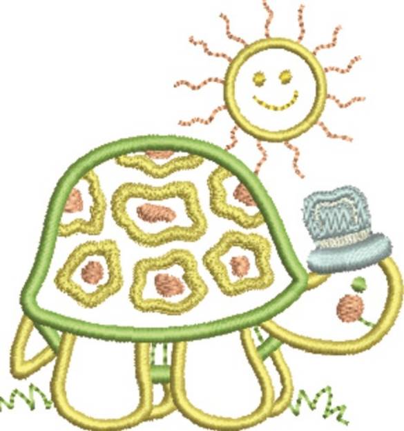 Picture of Happy Turtle Machine Embroidery Design