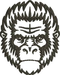 Picture of Monkey Head Machine Embroidery Design