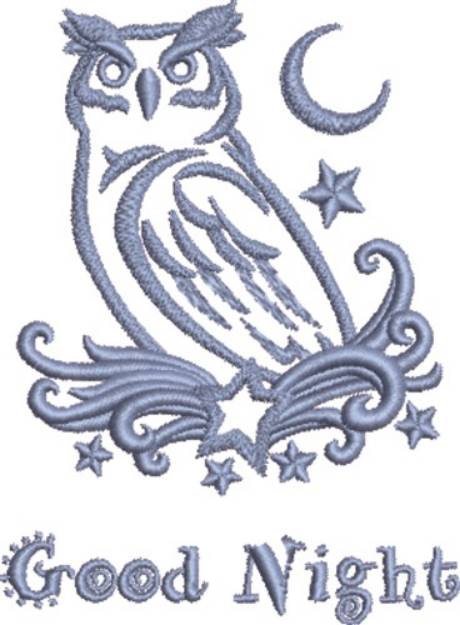 Picture of Good Night Owl Machine Embroidery Design