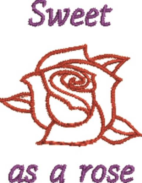 Picture of Sweet Rose Machine Embroidery Design
