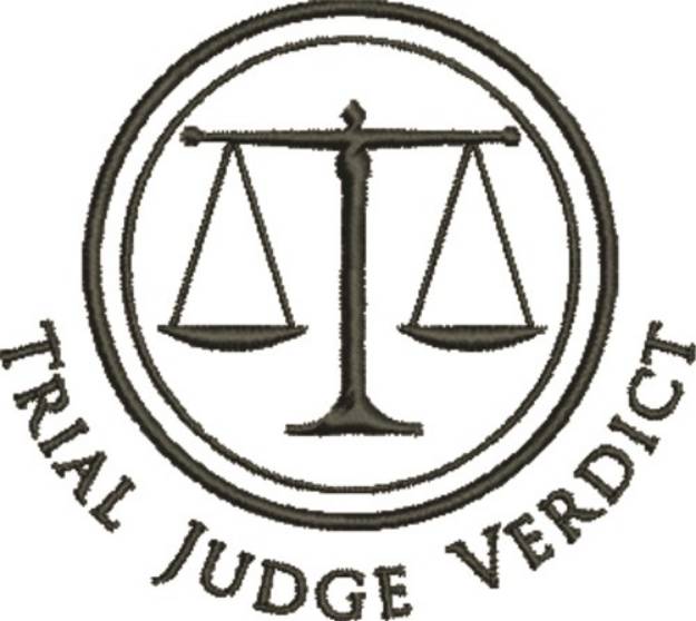 Picture of Trial Judge Machine Embroidery Design