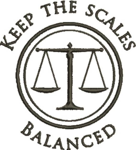 Picture of Scales Balanced Machine Embroidery Design