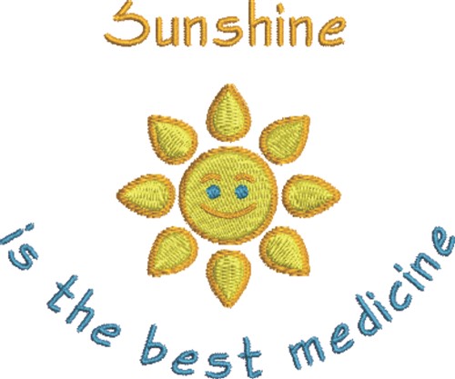 Sunshine Medicine Machine Embroidery Design