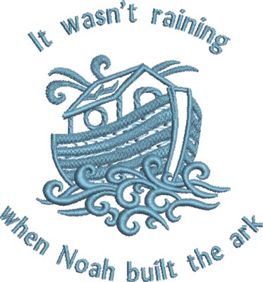 It Wasnt Raining Machine Embroidery Design