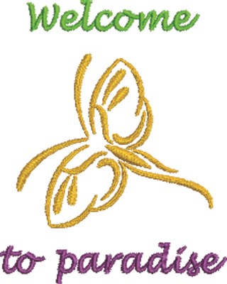 Welcome To Paradise Machine Embroidery Design