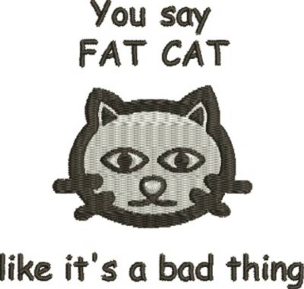 Picture of Fat Cat Machine Embroidery Design