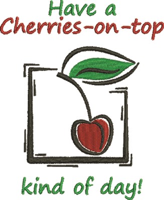 Cherries On Top Machine Embroidery Design