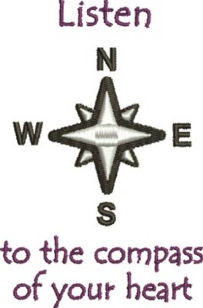 Picture of Listen To Compass Machine Embroidery Design