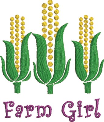 Farm Girl Machine Embroidery Design