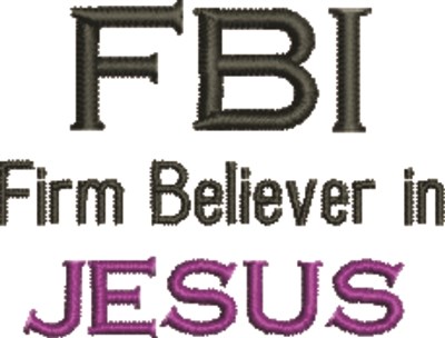 FBI Jesus Machine Embroidery Design