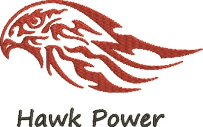 Hawk Power Machine Embroidery Design