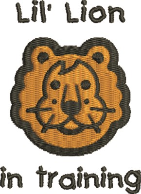 Lion In Training Machine Embroidery Design
