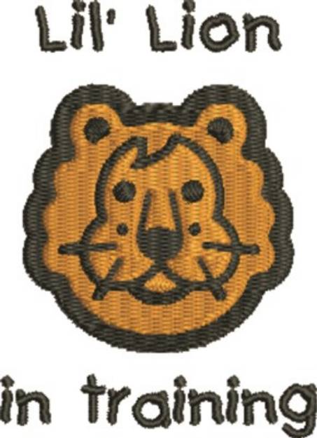 Picture of Lion In Training Machine Embroidery Design