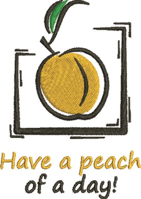 Have A Peach Machine Embroidery Design