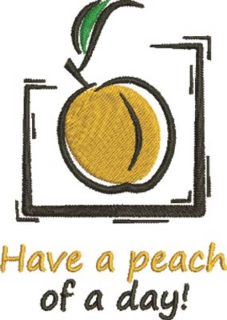 Picture of Have A Peach Machine Embroidery Design