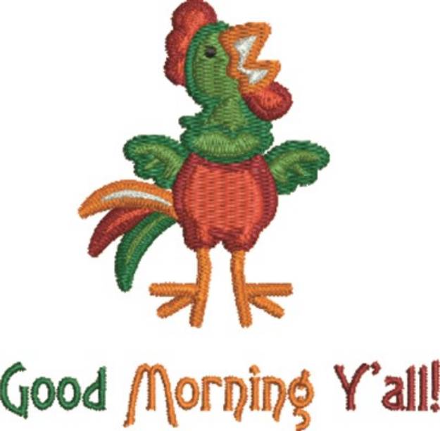 Picture of Morning Rooster Machine Embroidery Design