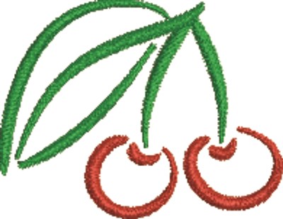 Cherries Outline Machine Embroidery Design