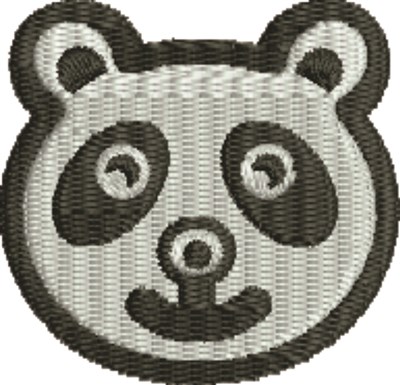 Panda Face Machine Embroidery Design