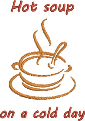 Hot Soup Machine Embroidery Design