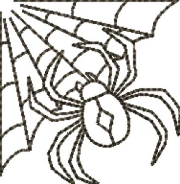 Picture of Spider Outline Machine Embroidery Design