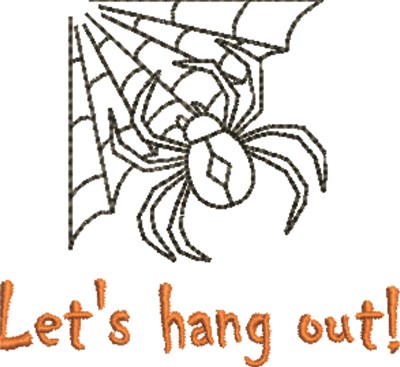 Lets Hang Out Machine Embroidery Design