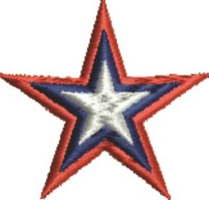 Picture of Patriotic Star Machine Embroidery Design