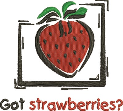Got Strawberries Machine Embroidery Design