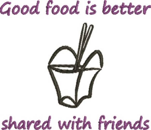 Picture of Food Is Better Machine Embroidery Design