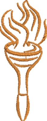 Torch Outline Machine Embroidery Design