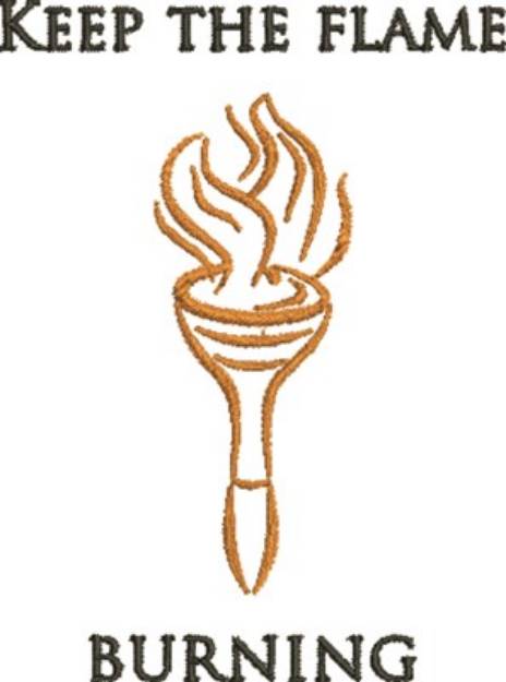 Picture of Keep The Flame Machine Embroidery Design