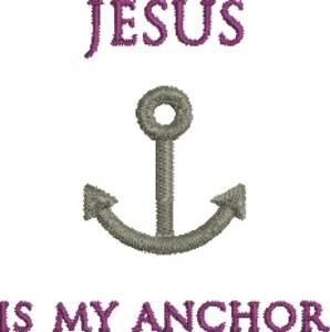 Picture of Jesus Is Anchor Machine Embroidery Design