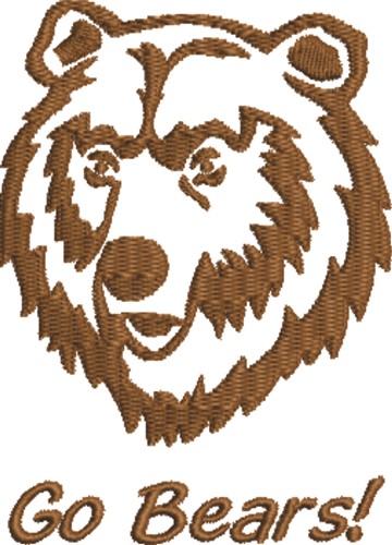 Go Bears Machine Embroidery Design