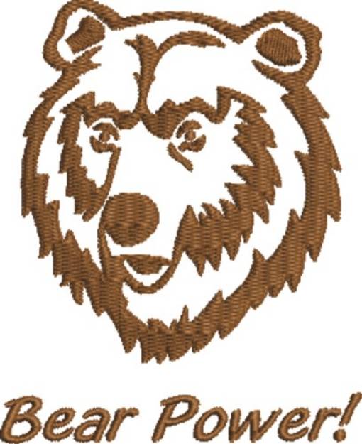 Picture of Bear Power Machine Embroidery Design