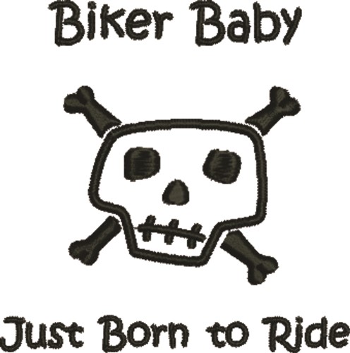 Biker Baby Machine Embroidery Design