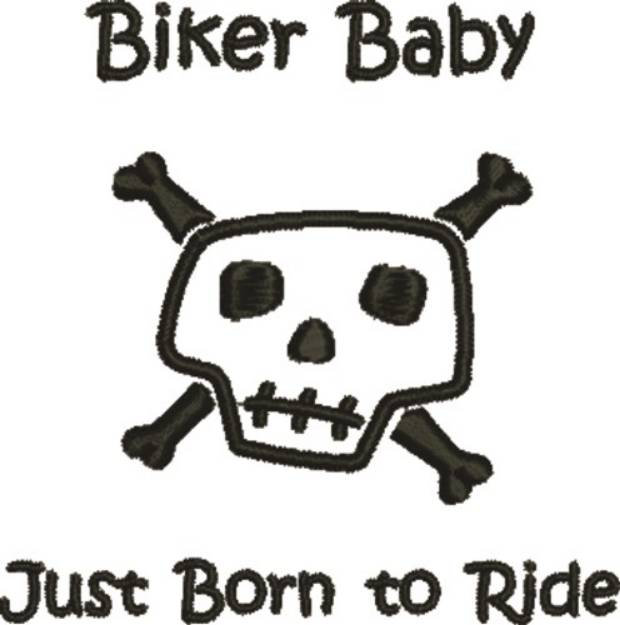 Picture of Biker Baby Machine Embroidery Design