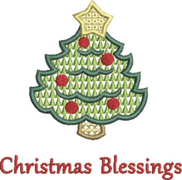 Picture of Christmas Blessings Machine Embroidery Design