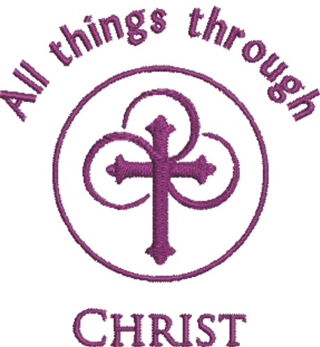 Through Christ Machine Embroidery Design