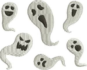 Picture of Halloween Ghosts Machine Embroidery Design