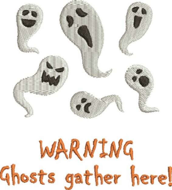 Picture of Ghost Gather Machine Embroidery Design