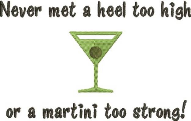 Picture of Martini Too Strong Machine Embroidery Design