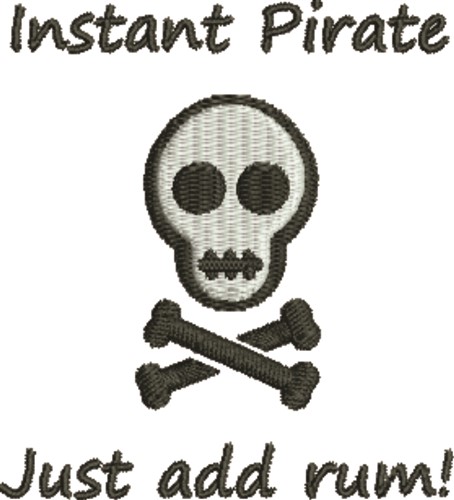 Instant Pirate Machine Embroidery Design