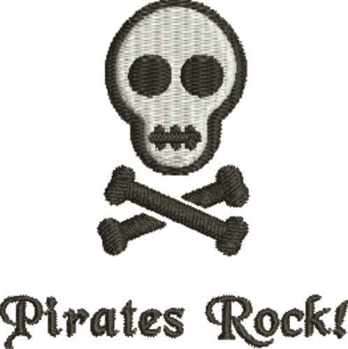 Pirates Rock Machine Embroidery Design