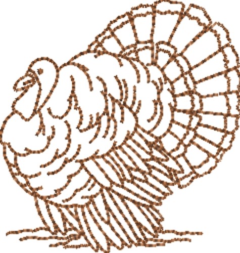Thanksgiving Turkey Machine Embroidery Design