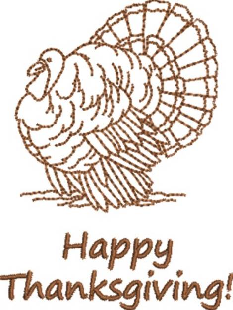 Picture of Happy Thanksgiving Machine Embroidery Design