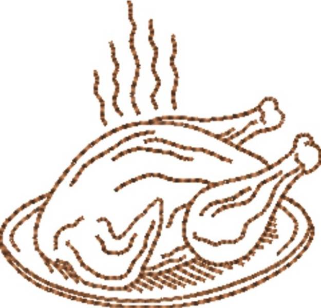Picture of Thanksgiving Turkey Machine Embroidery Design