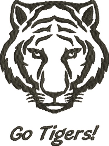 Go Tigers Machine Embroidery Design